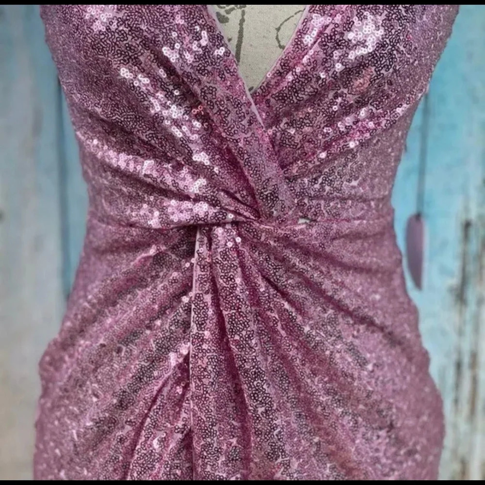 ABOUT US REVOLVE NWT Pink Violet Sequin Becky Dress - Picture 9 of 12